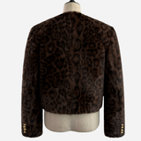 Leopard Fur Gold Button Jacket