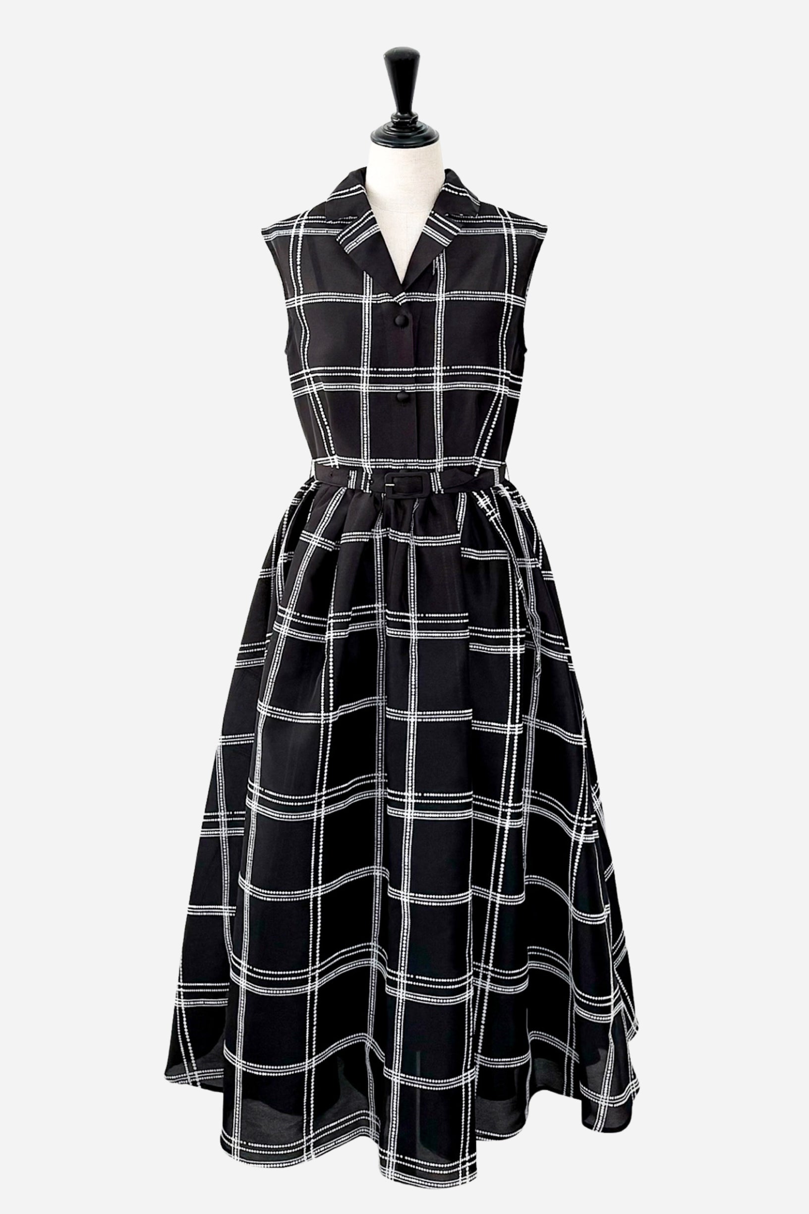 sheller チェック ベロア パイピング ミニワンピース sheller チェック ベロア パイピング ミニワンピース