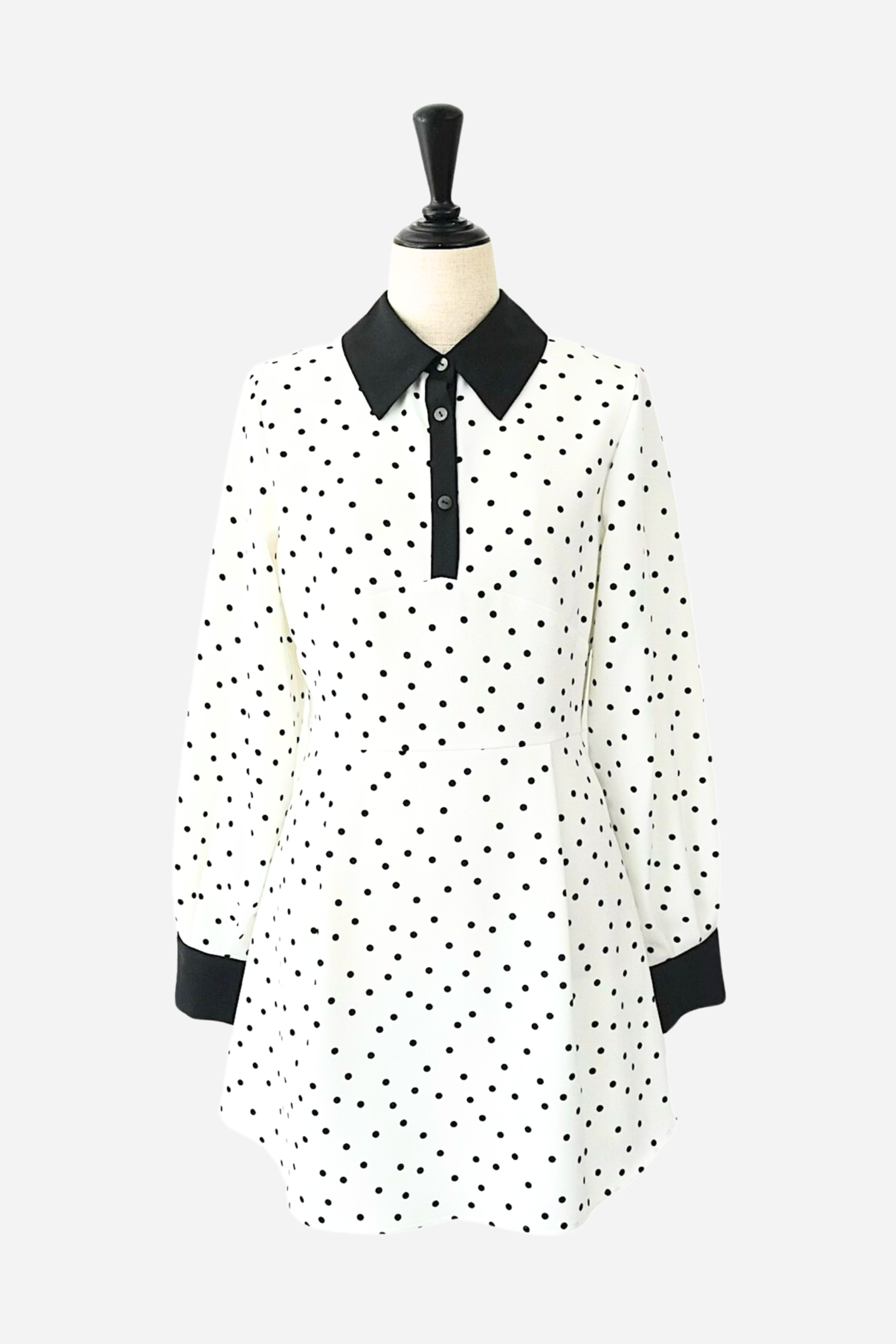 sheller シェリエ ドットシャツワンピース Dot shirt dress – shéller sheller シェリエ ドットシャツワンピース Dot shirt dress – shéller