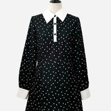 Robe chemise à pois