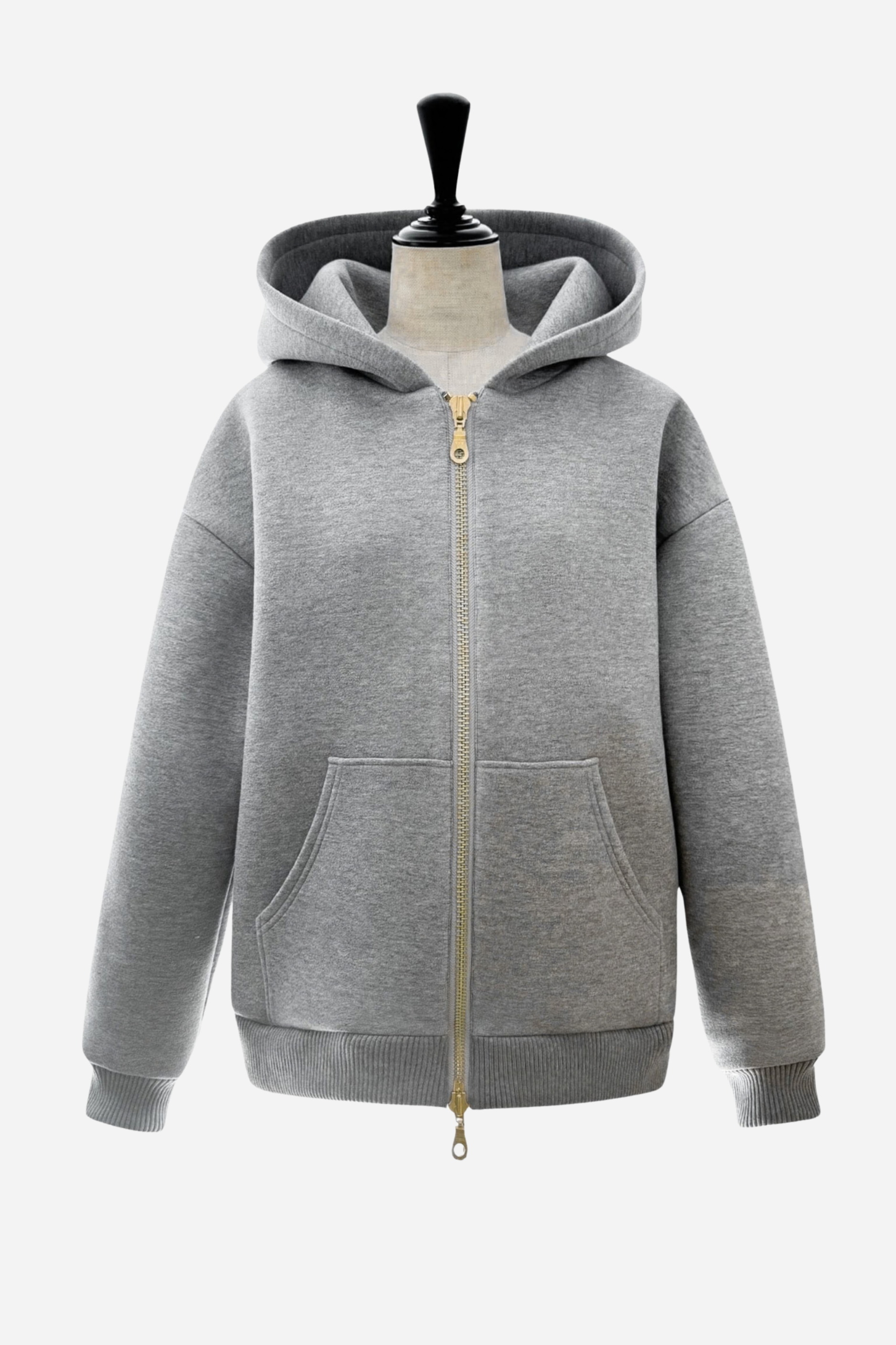 Sheller　BIG　double zip hoodie　ホワイト BIG double zip hoodie – shéller / シェリエ