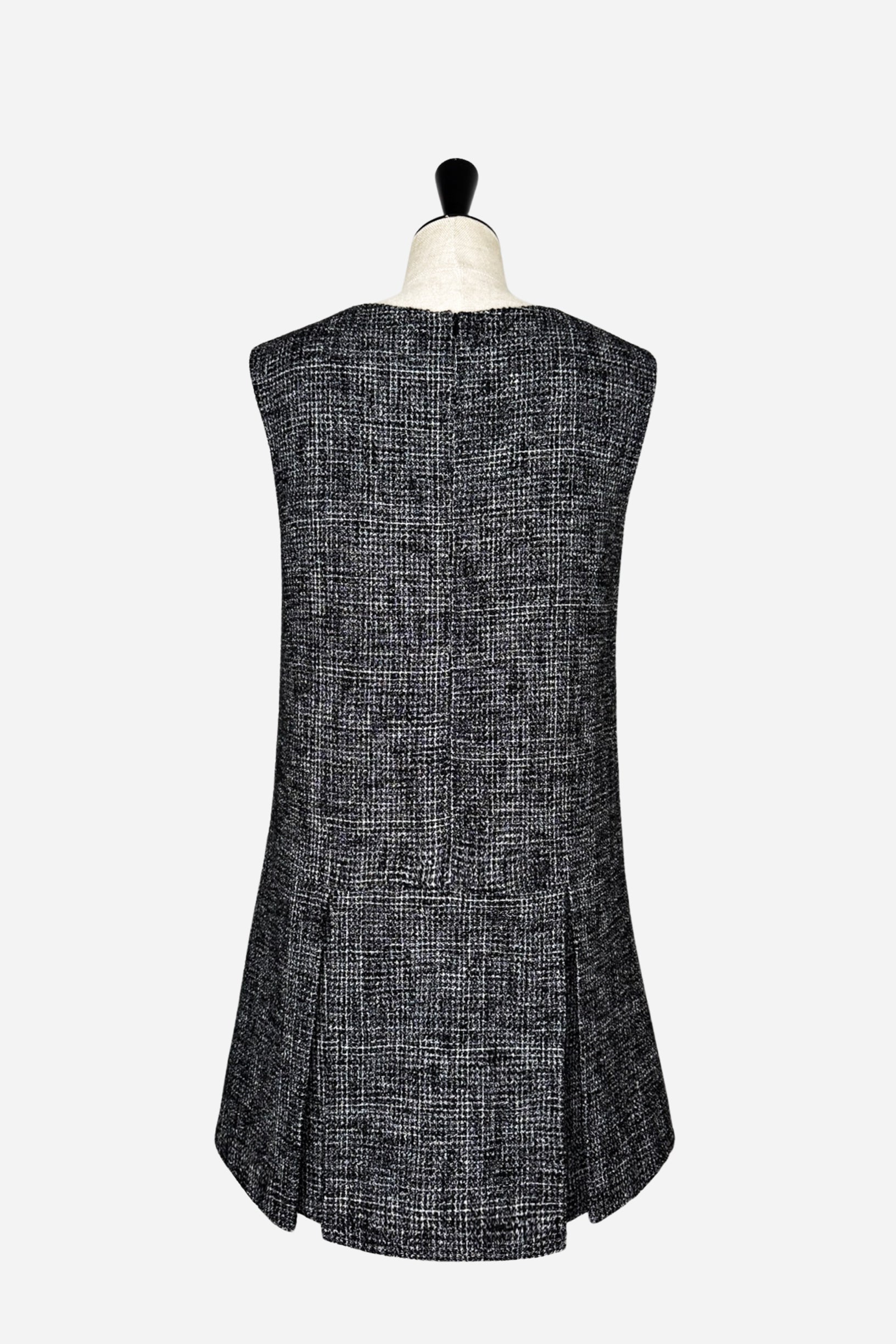 box pleats tweed mini dress – shéller / シェリエ box pleats tweed mini dress – shéller / シェリエ