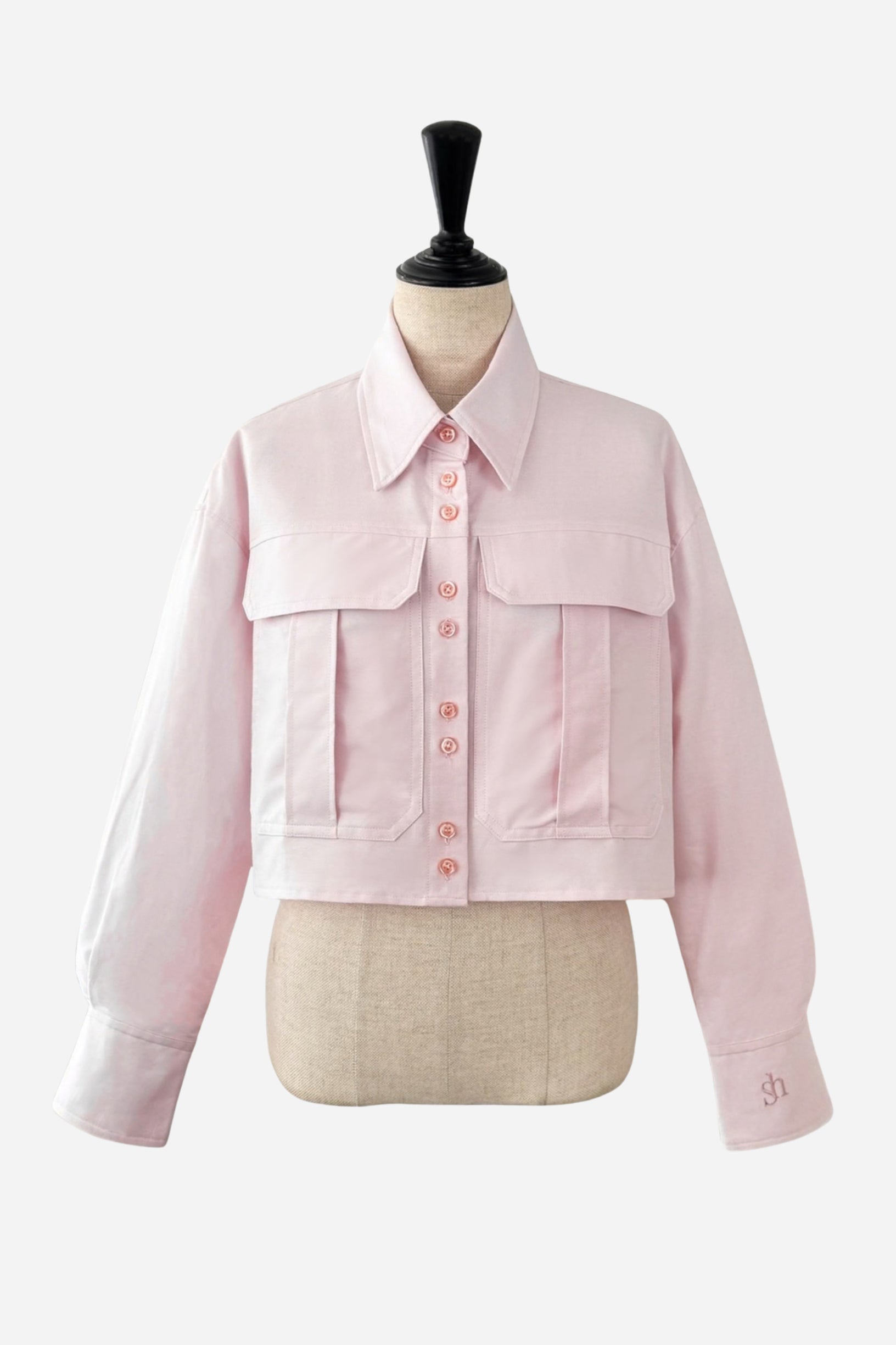 Sh Logo Cropped Shirt – shéller / シェリエ Sh Logo Cropped Shirt – shéller / シェリエ