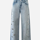 【4月上旬】Flower Bijou Straight Denim
