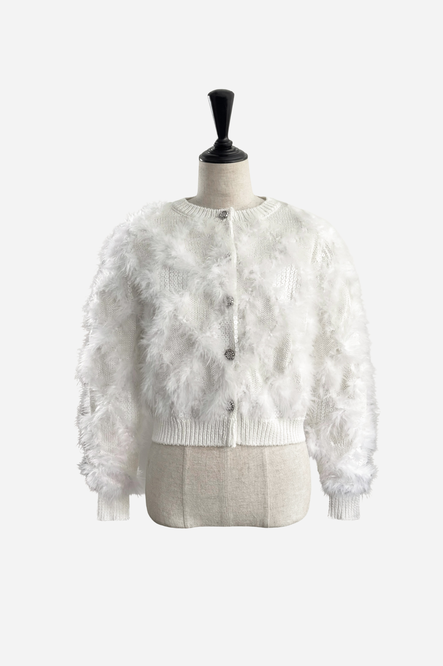 feather fur cardigan – shéller / シェリエ feather fur cardigan – shéller / シェリエ