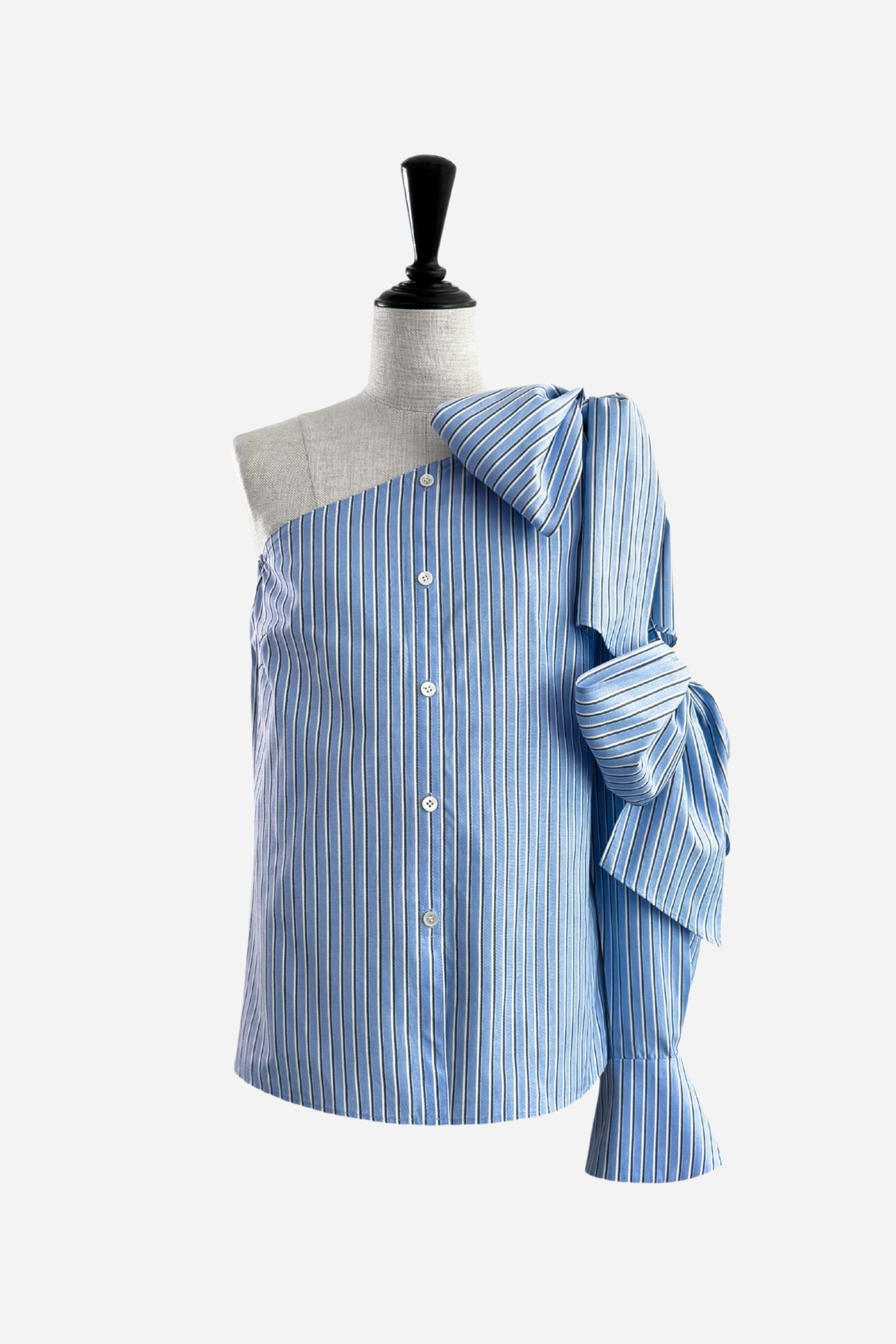 one shoulder ribbon shirt tops – shéller / シェリエ one shoulder ribbon shirt tops – shéller / シェリエ