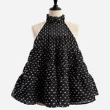 airy dot flare tops