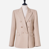 veste sur mesure à double boutonnage avec motif cousu