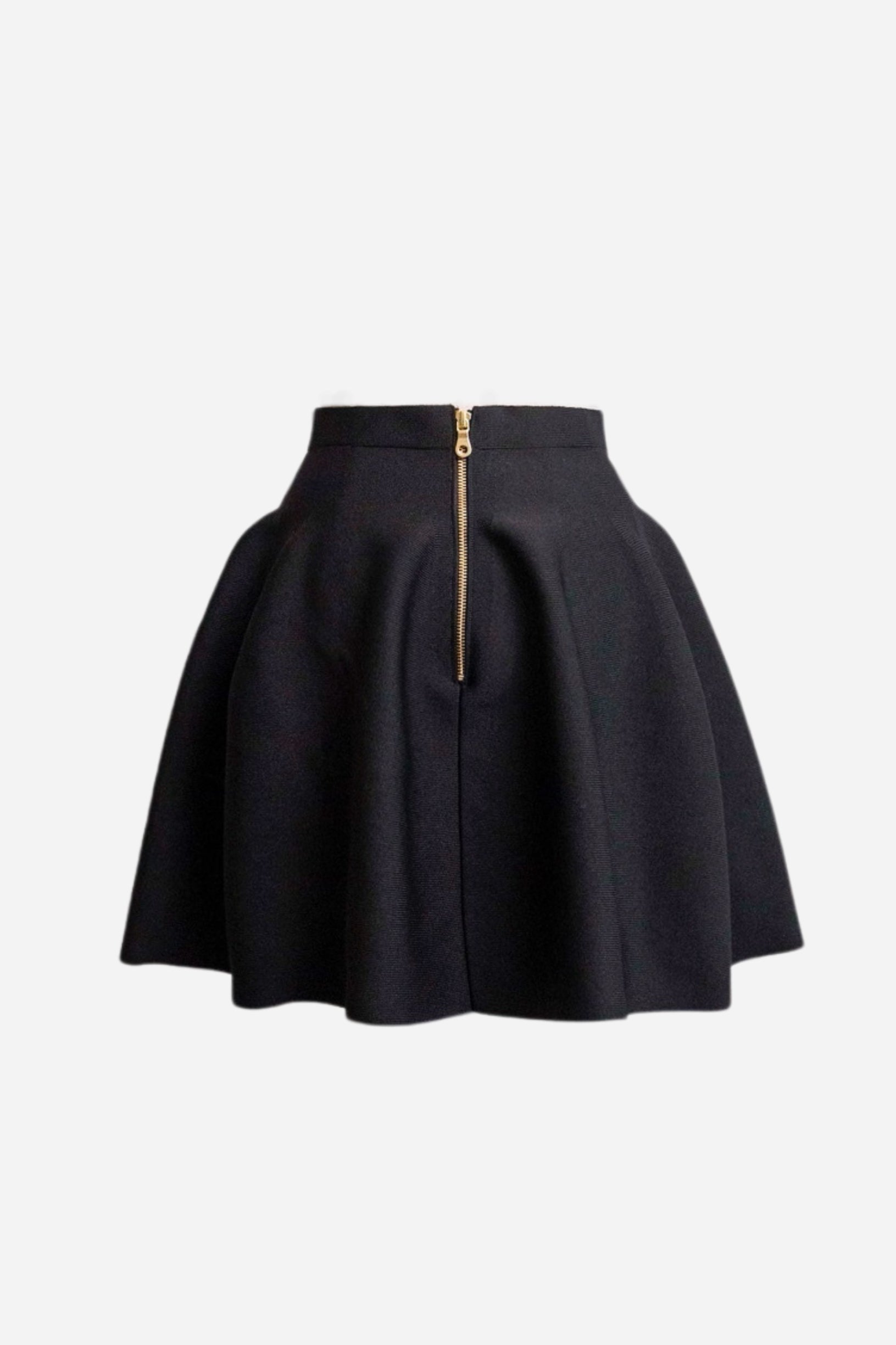 zipper knit flared mini skirt – shéller / シェリエ zipper knit flared mini skirt – shéller / シェリエ