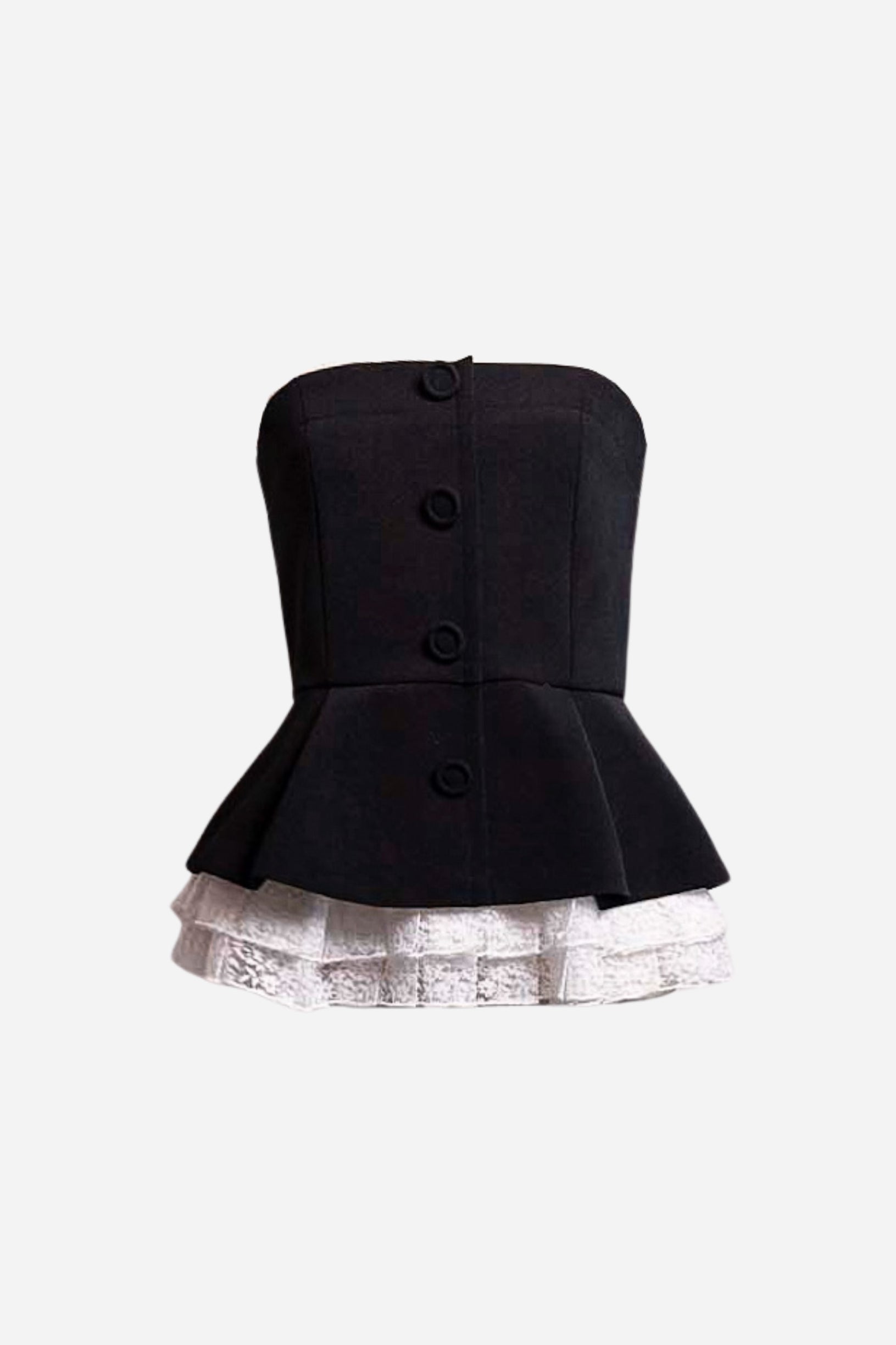 シェリエ pleated lace layered bustier sheller pleated lace layered bustier