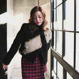check tweed wrap culottes