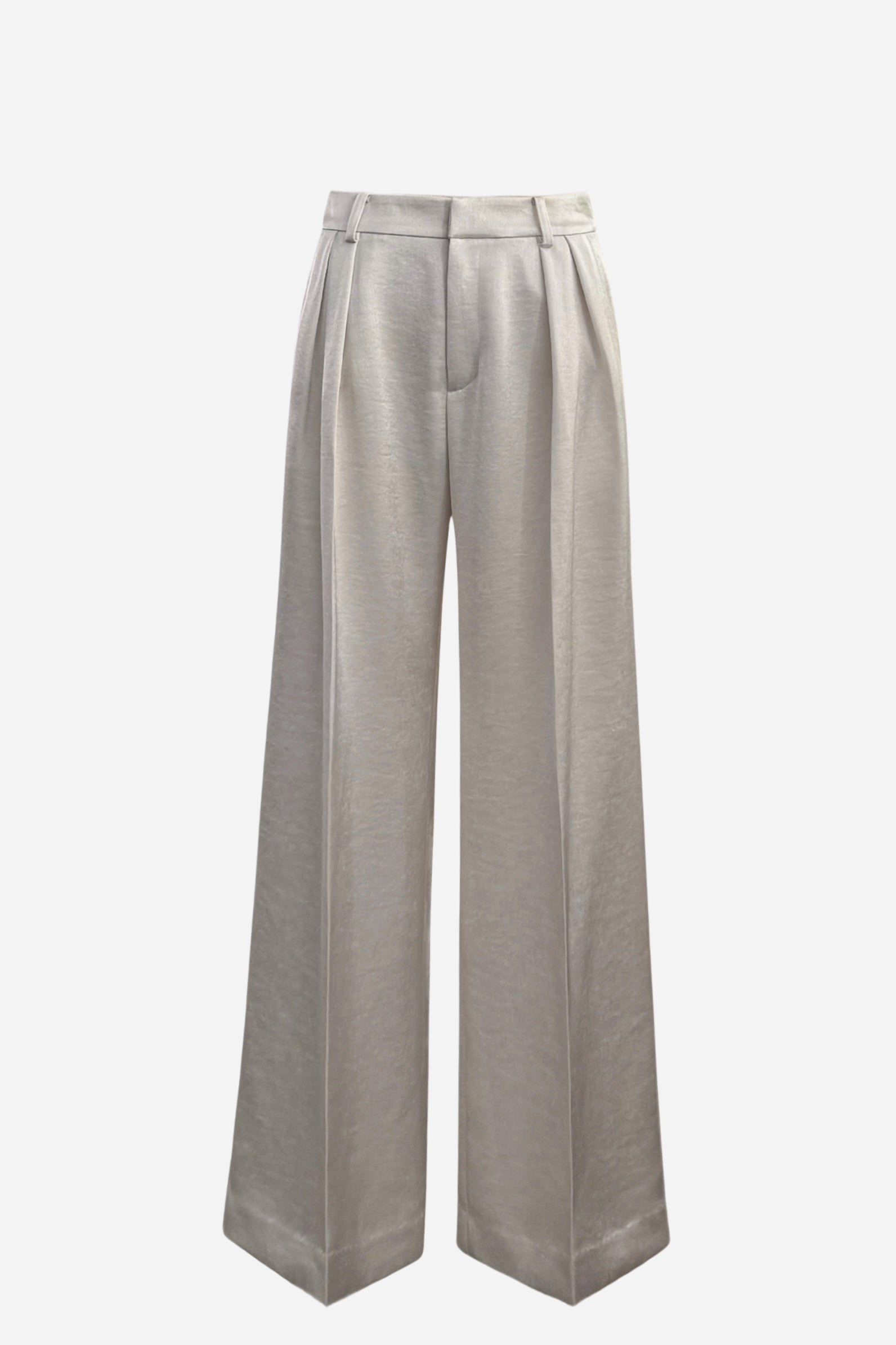 glossy tuck wide pants – shéller / シェリエ