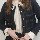 Soft Bow Frill Blouse