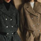 brillant herringbone jacket coat