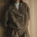 brillant herringbone jacket coat