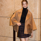 FOX FUR pocket tailored middle coat