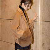 FOX FUR pocket tailored middle coat