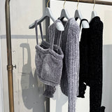 【11月中旬発送】bijou button ensemble knit