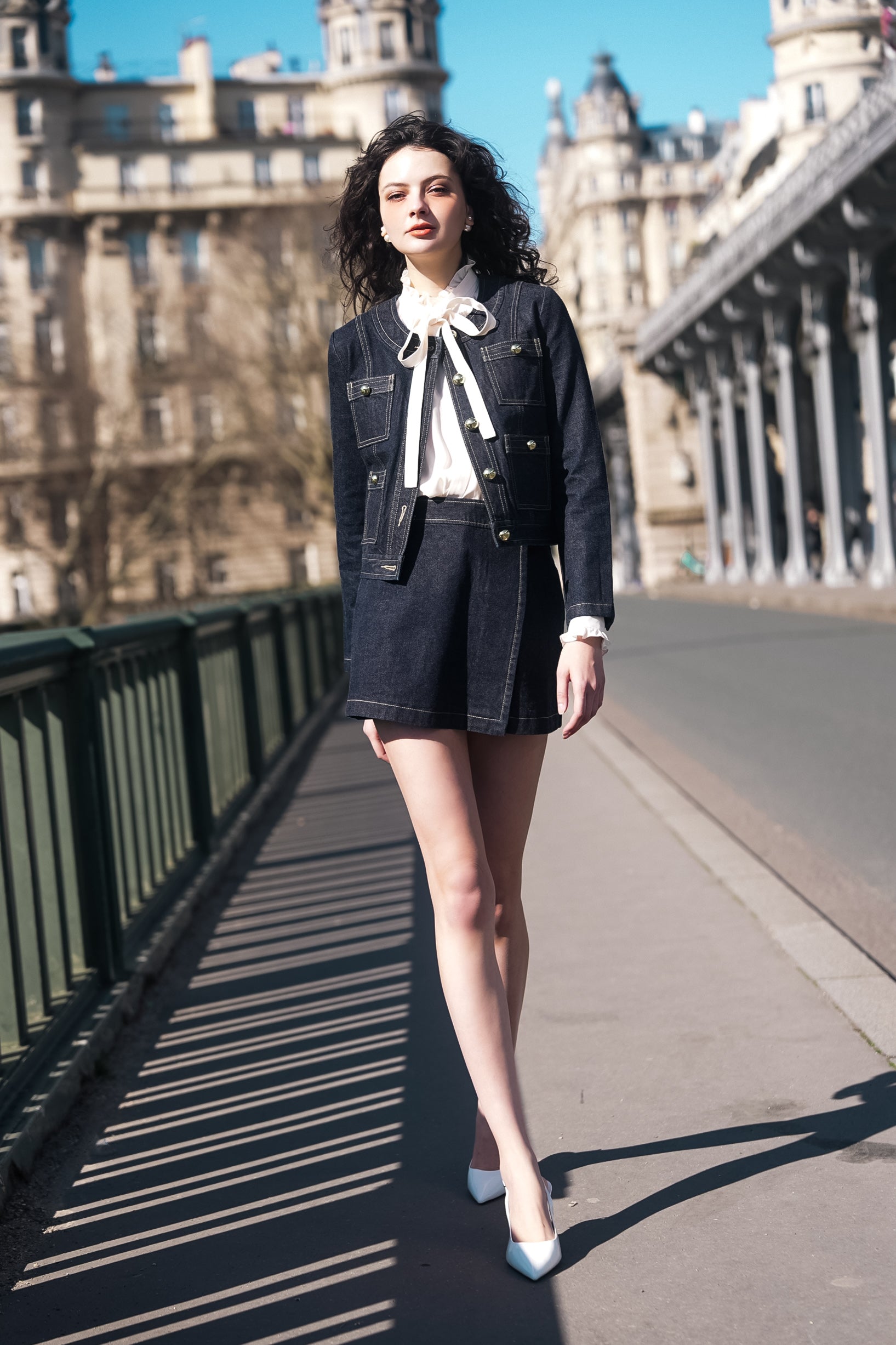 Sheller クラシカル ドット チュール スカート ブラック sheller  