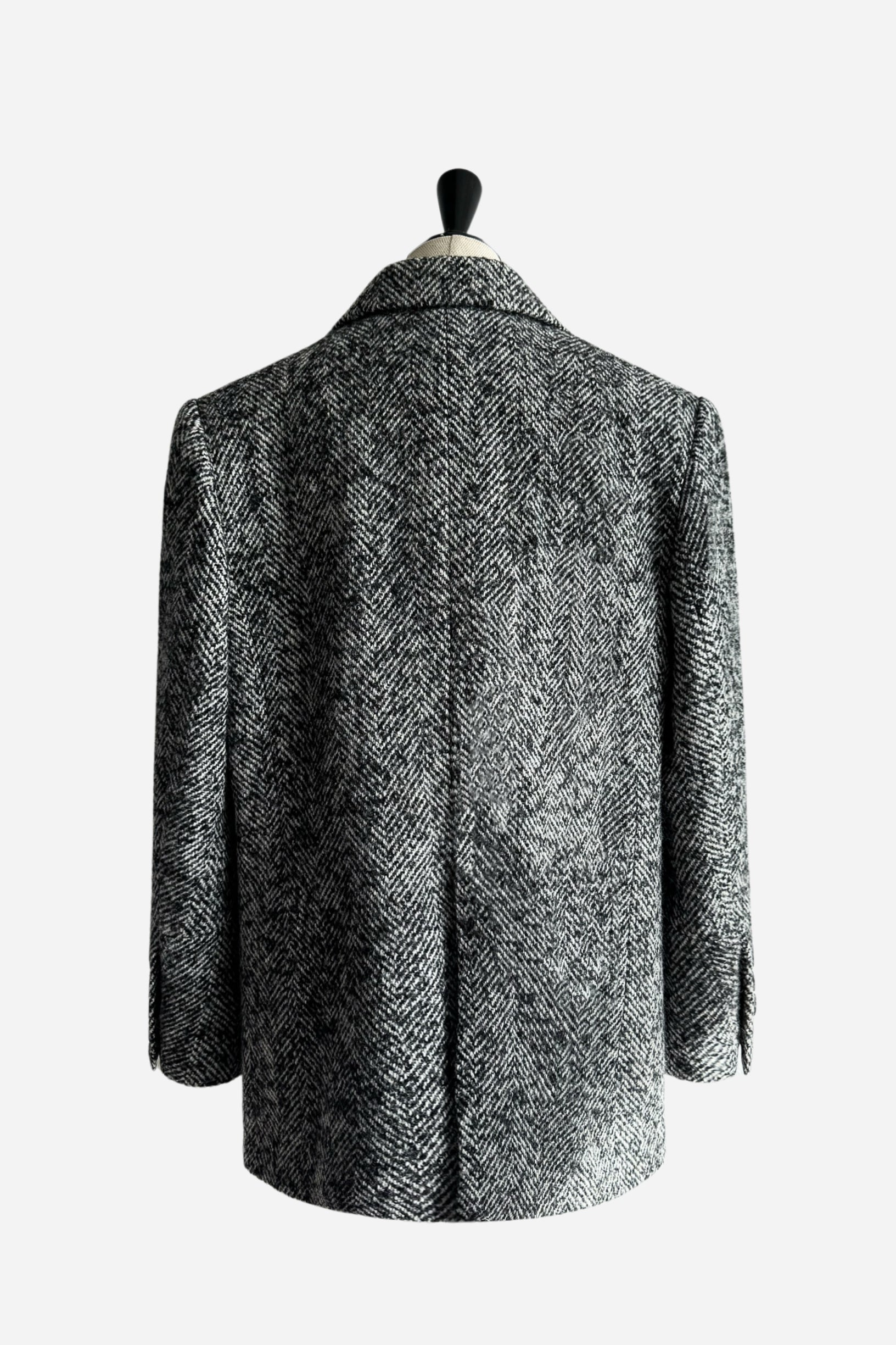 Herringbone Over Size Jacket Coat – shéller / シェリエ Herringbone Over Size Jacket Coat – shéller / シェリエ