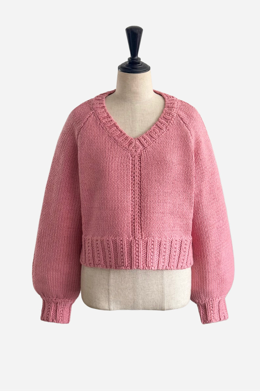 Textured V Neck Knit