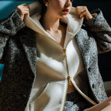 manteau veste oversize à chevrons