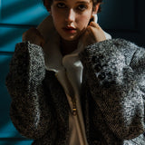 Herringbone Over Size Jacket Coat