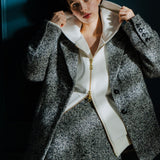 Herringbone Over Size Jacket Coat