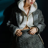 Herringbone Over Size Jacket Coat