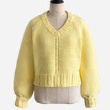 【即納】Textured V Neck Knit