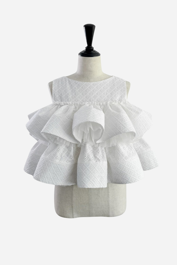 Bloom Gingham Tops / Bloom Cotton Lace Tops