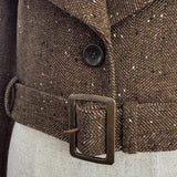 Classic Belted Cropped Jacket