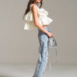 Bloom Gingham Tops / Bloom Cotton Lace Tops