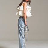 Bloom Gingham Tops / Bloom Cotton Lace Tops