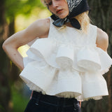 Bloom Gingham Tops / Bloom Cotton Lace Tops