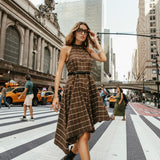 Heritage Check Asymmetry Dress