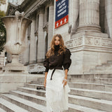 Flower Embroidery Ruffle Skirt