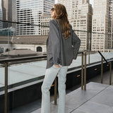 Grayish Semi Flare Denim