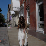 Flower Embroidery Ruffle Skirt