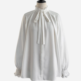 Soft Bow Frill Blouse